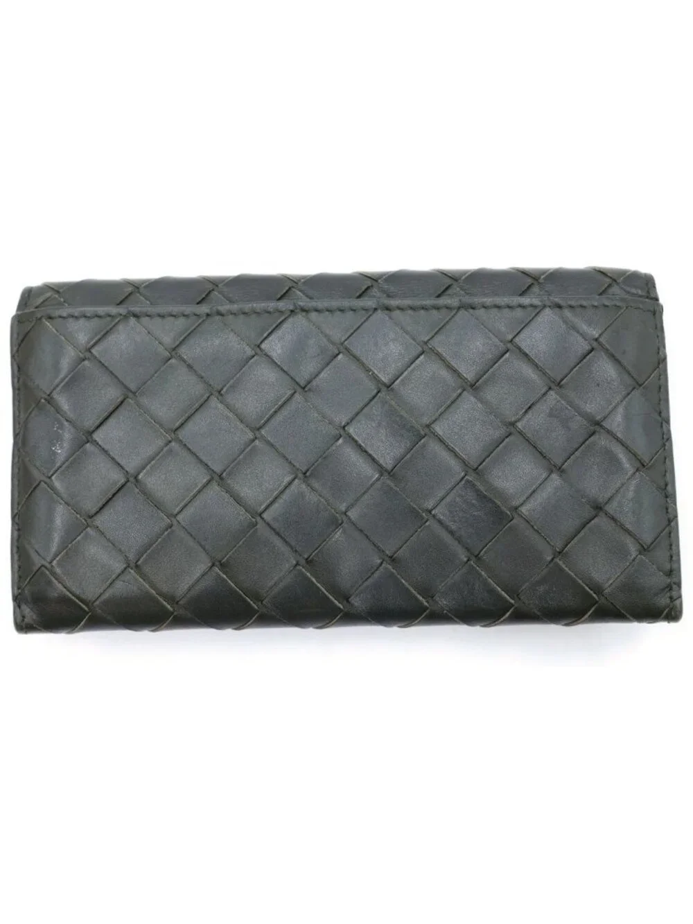 Bottega Veneta Intrecciato Wallet Card Case Leather Khaki